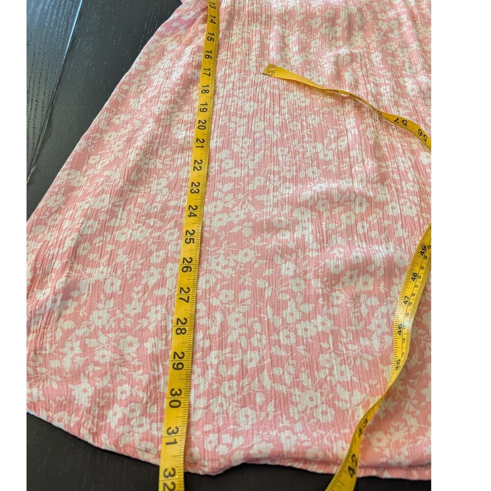 Billabong Short and Sweet Floral Mini Dress M Pink Flutter Sleeve - Picture 5 of 6